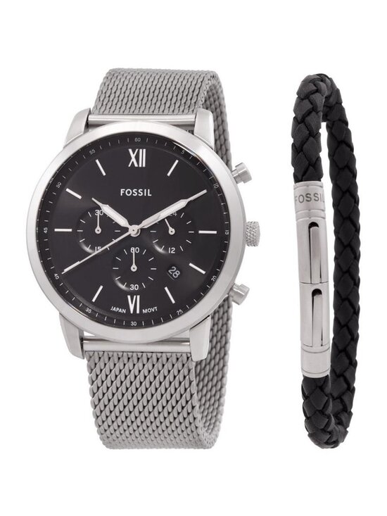 NWT Fossil Chronograph Quartz Black Dial Men\'s Watch